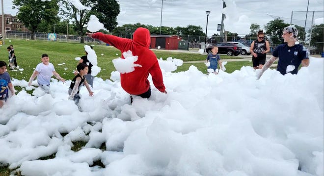 On Aug. 2, three Milwaukee playgrounds will invite children to play in foam bubbles.